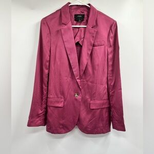 Womens J Crew  Alfie Gramercy Twill Red Raspberry Blazer Jacket Size 12